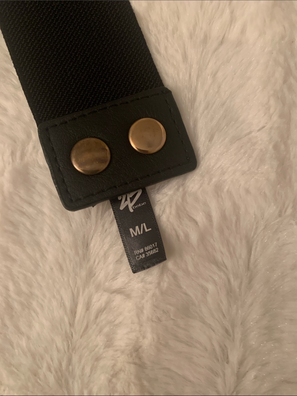 2B Bebe Black and Gold fashion belt - Picture 4 of 6
